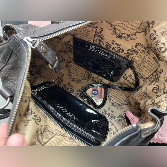 Juicy couture lamb leather studded handbag with juicy couture wallet. - Picture 3 of 8